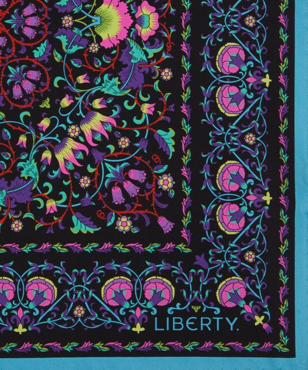 LIBERTY. ロデン シルクツイル スカーフ 45 ブラック