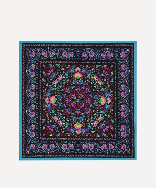 LIBERTY. ロデン シルクツイル スカーフ 45 ブラック