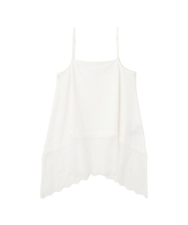 Green Parks 裾レースイレヘムキャミ White