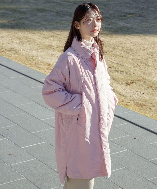 SHARE PARK LADIES 【UNISEX】蓄熱中綿モンスターロングコート（S・Mサイズ） スモークピンク