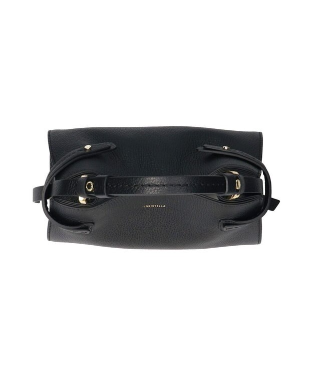 INTER-CHAUSSURES 【LORISTELLA】シュリンクレザーハンドバッグ ブラック