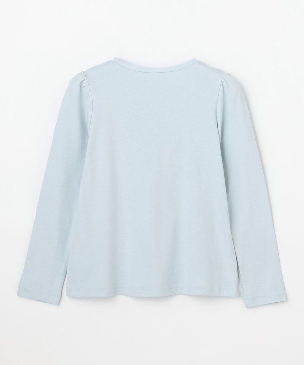 ANY KIDS ドットリボン 長袖Tシャツ サックスブルー