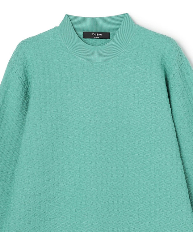 JOSEPH HOMME 新柄【イージーケア】 ヴィスコースリンクス　モックネックニット スモーキーグリーン系