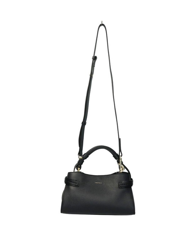 INTER-CHAUSSURES 【LORISTELLA】シュリンクレザーハンドバッグ ブラック