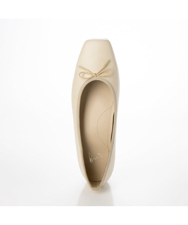 ing <ing>【WEB限定】スクエアトゥバレエシューズ アイボリーカタオシ