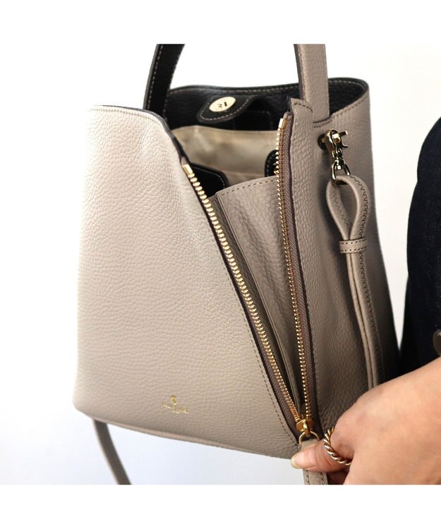 PELLE BORSA 2ウェイショルダーバッグ Reinette レネット 4741 グレージュ