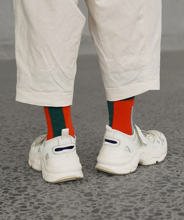 nitorito 【UNISEX】米沢オリジナル柄 block 靴下 green