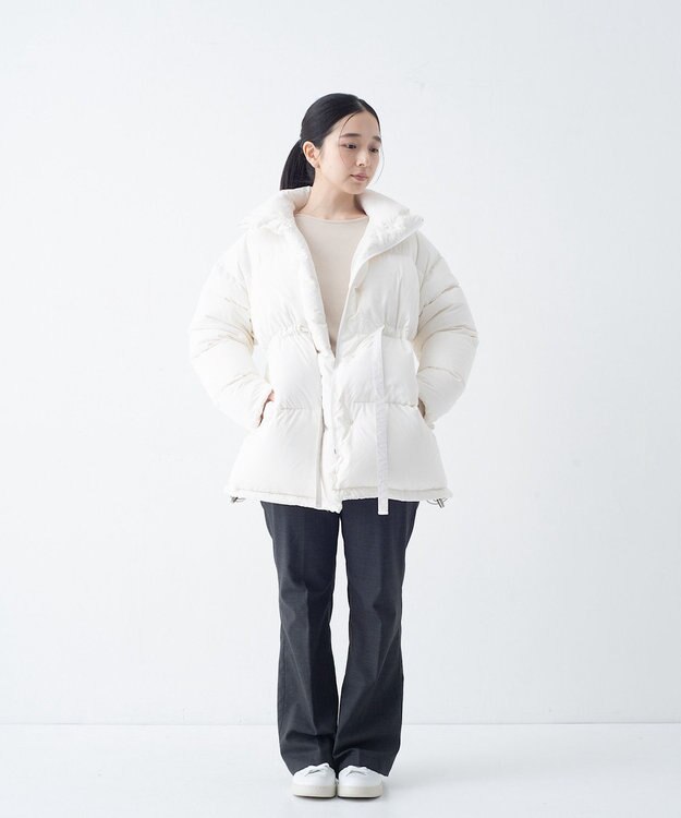 KWD 【日本製/高品質ダウン】MIDDLE DOWN JACKET ミドルダウンジャケット ホワイト