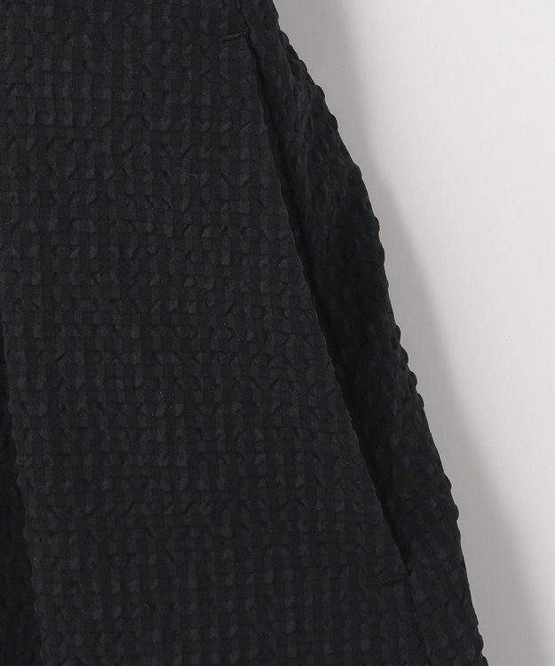 #Newans 【優木まおみさんコラボ】スクエアネックパフスリーブワンピース ブラック系