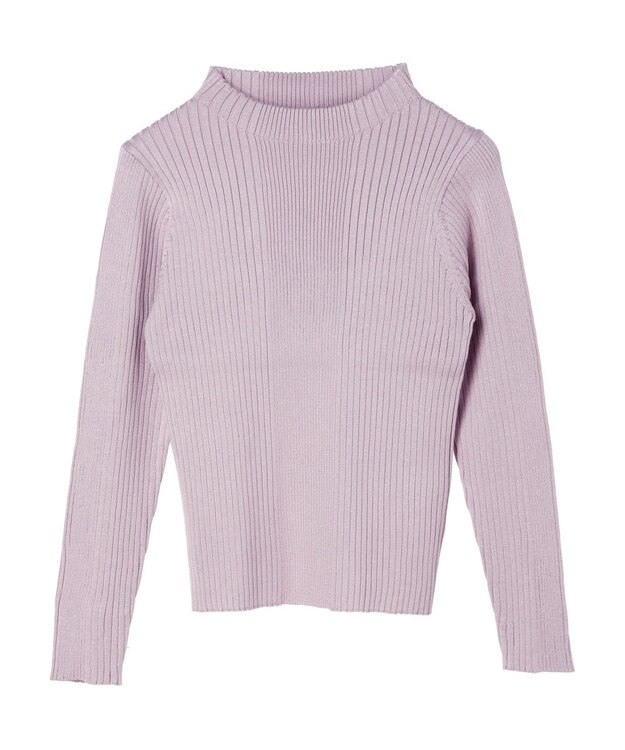 earth music&ecology 切り替えリブニットプルオーバー Pink Beige