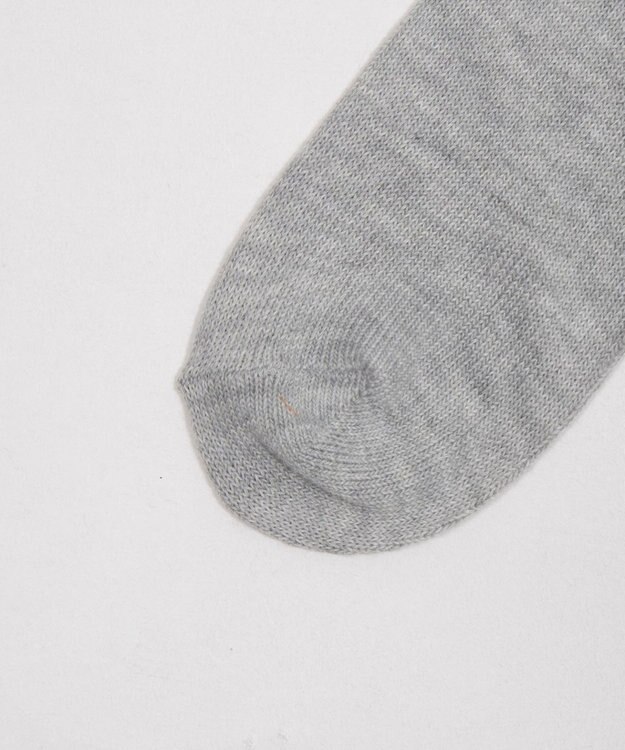 WEGO 刺繍ロゴローゲージゆるリブソックス ライトグレー