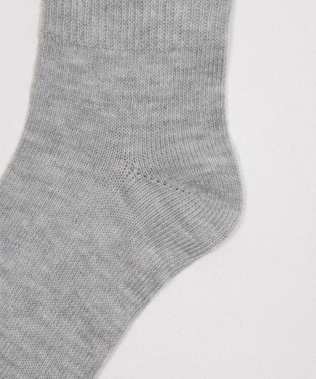 WEGO 刺繍ロゴローゲージゆるリブソックス ライトグレー