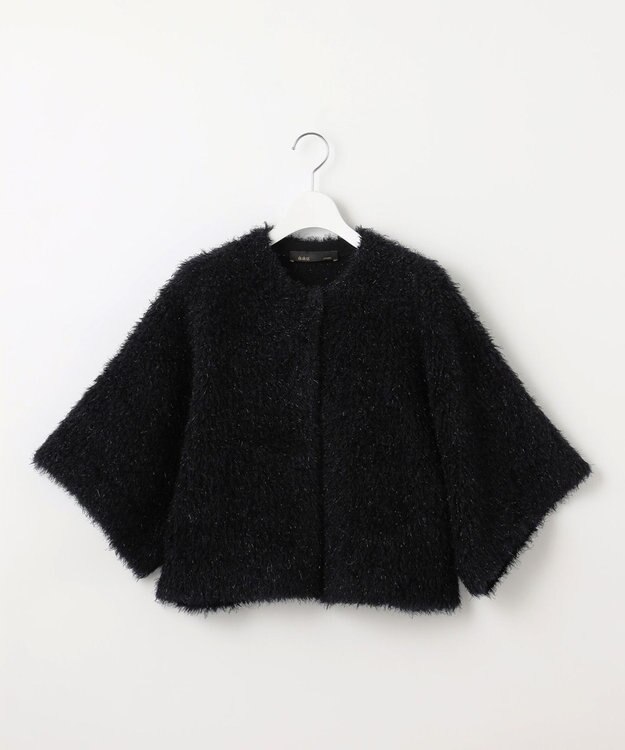 自由区 【PREMIUM KNIT COLLECTION】アルパカシャギー カーディガン ブラック