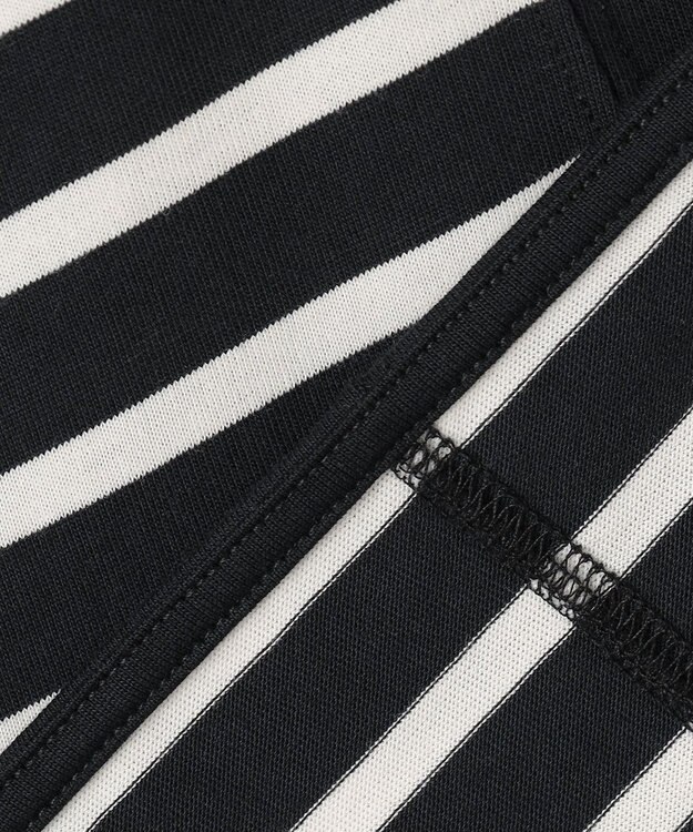 J.PRESS YORK STREET 【WOMEN】ボーダードルマン Tシャツ ブラック系1