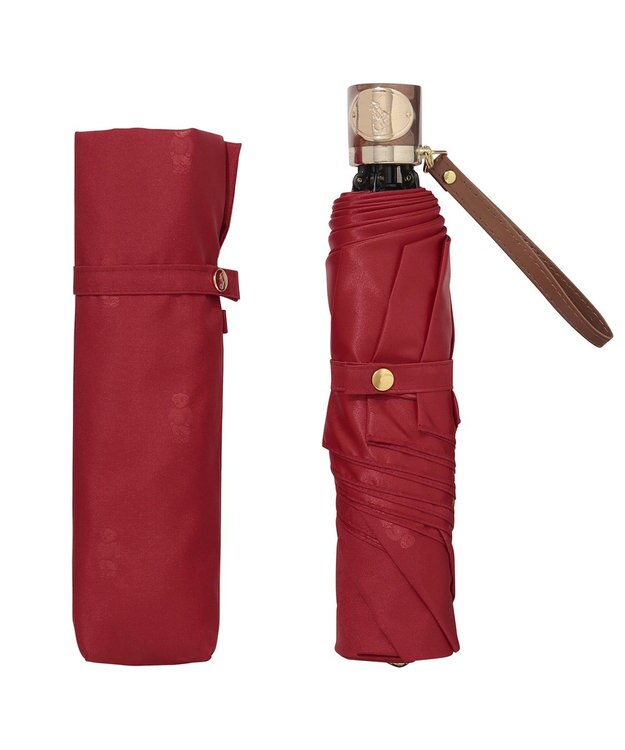 MOONBAT POLO RALPH LAUREN 【日本製】折りたたみ傘 POLO BEARジャカード レッド