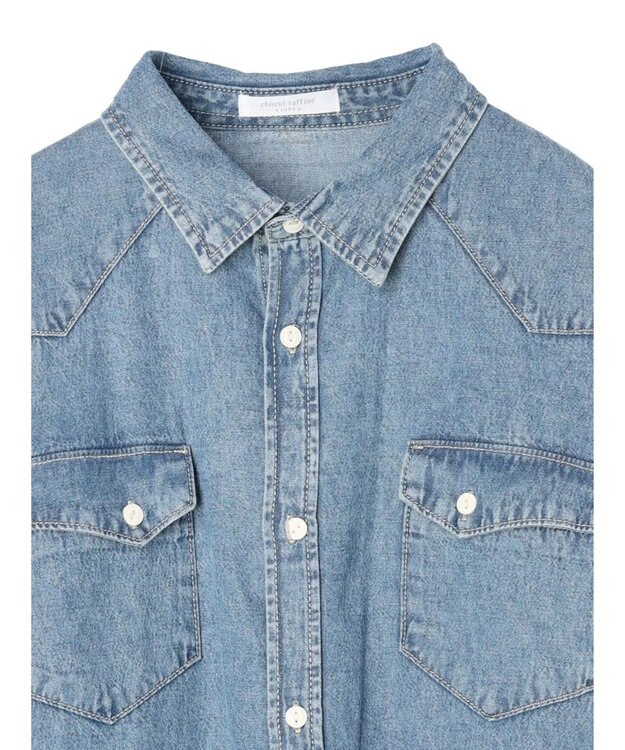 Green Parks ウエスタンＢｉｇデニムシャツ Indigo