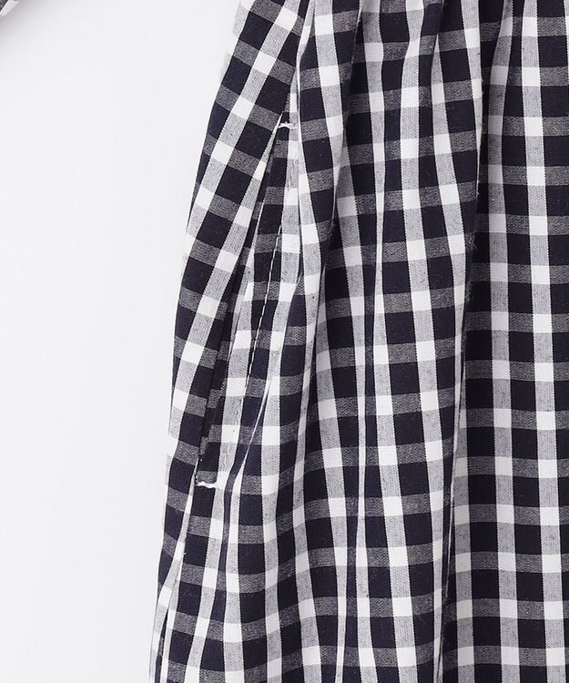 ANY KIDS ニットベスト × ワンピース セット ネイビー×ギンガム