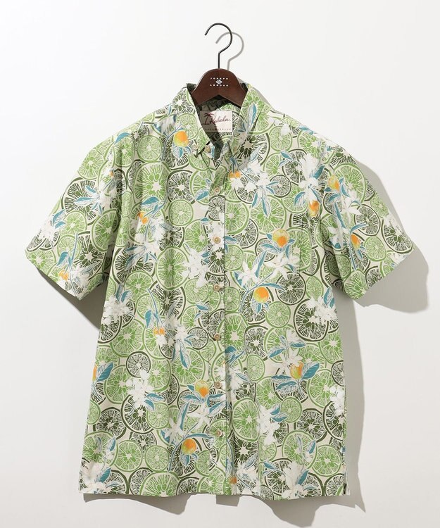 JOSEPH ABBOUD 【老舗アロハブランドとのコラボレーション】KAHALA ALOHAシャツ ライム柄