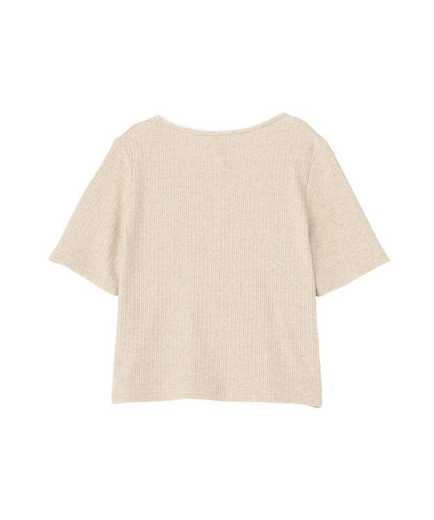 earth music&ecology チェーンリブラメカットソー Beige