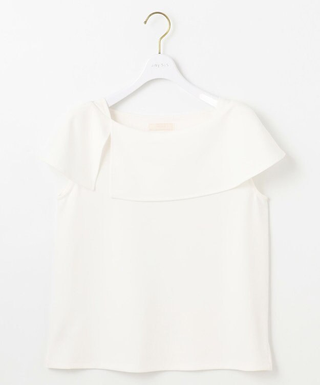 ANY SIS S ケープディテール カットソー オフ