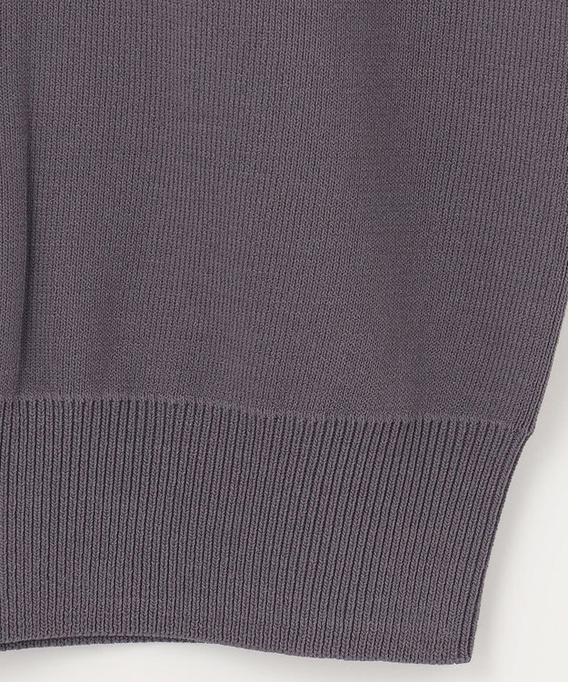 ANY SIS L 【洗える】ハートネックファブリックコンビ ニット グレー系