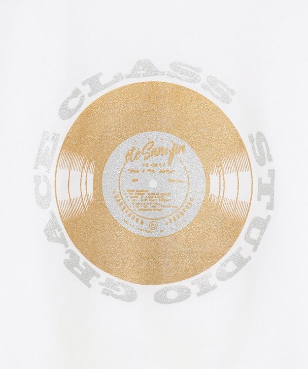 GRACE CONTINENTAL レコードプリントTシャツ ゴールド