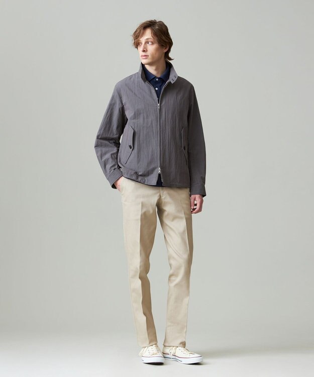 J.PRESS MEN コットンナイロンタイプライター ゴルフジャケット グレー系