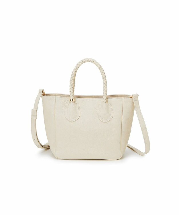 TOPKAPI 【ドラマ着用】【TREASURE TOPKAPI】シュリンクレザー メッシュハンドル ショルダー付き ミニ トート バッグ オフ