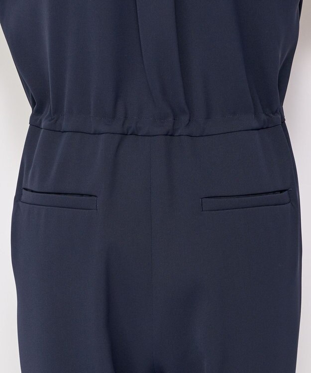 uncrave 【uncrave WHITE】ドレーピーツイル オールインワン ネイビー