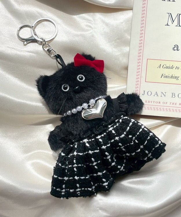 WEGO ゴージャスキャットぬいぐるみキーホルダー ブラックその他