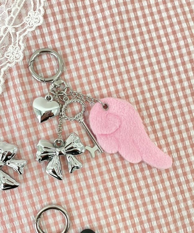 WEGO エンジェルウィングキーホルダー ピンク