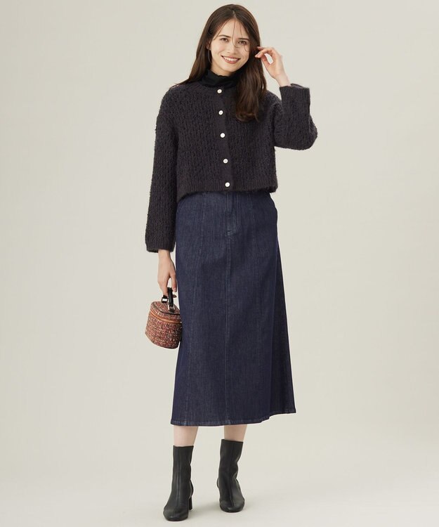 自由区 【カタログ掲載】テープヤーン カーディガン ダークグレー