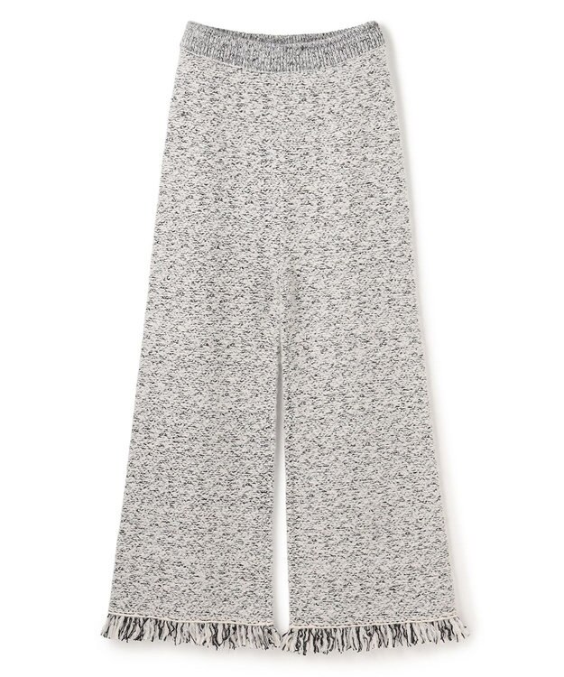 uncrave ツイードニット フレアパンツ オフ×ブラック