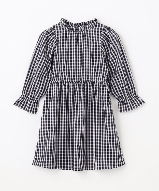 ANY KIDS ニットベスト × ワンピース セット ネイビー×ギンガム