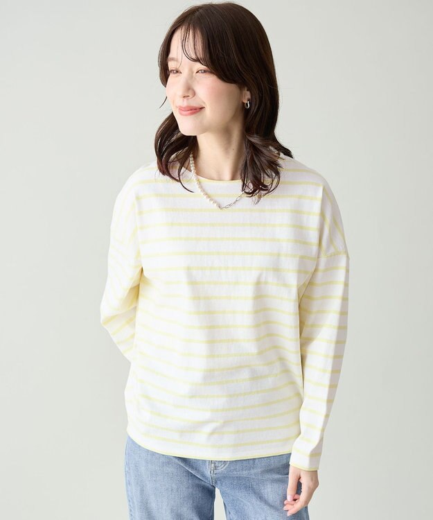 ANY コクーンボーダープルオーバー イエロー