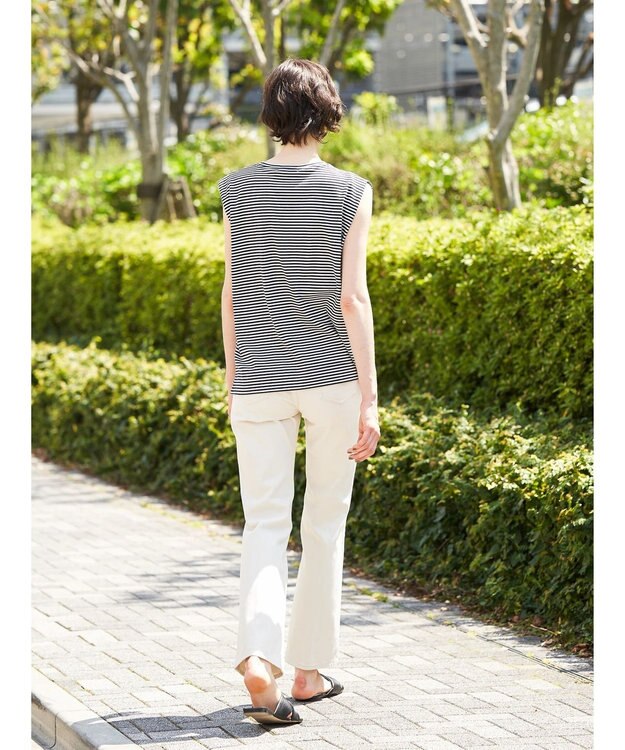 AMERICAN HOLIC ショルダータックノースリーブプルオーバー Border Navy