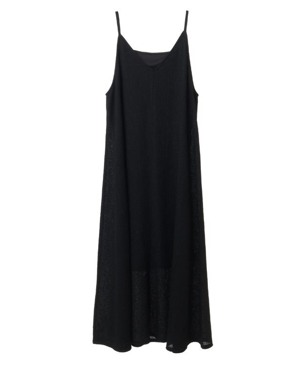 Green Parks BEST PRICE 表面感カットキャミワンピース Black