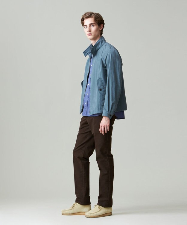 J.PRESS MEN コットンナイロンタイプライター ゴルフジャケット スモーキーグリーン系