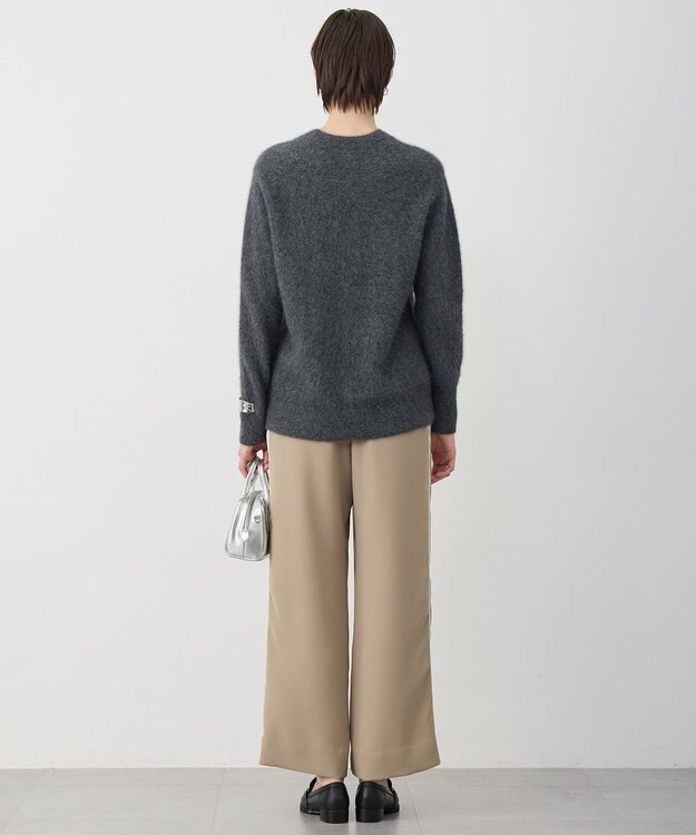 ICB ベルベットライン トラックワイドパンツ ベージュ