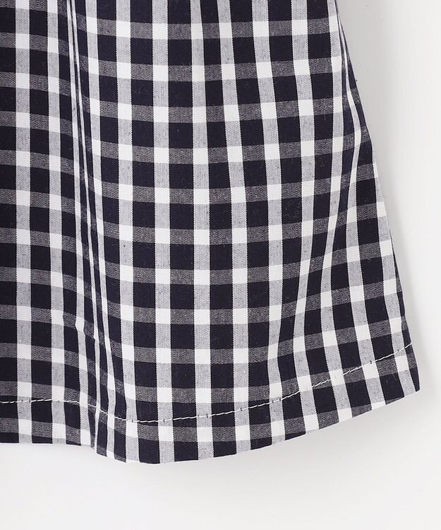 ANY KIDS ニットベスト × ワンピース セット ネイビー×ギンガム