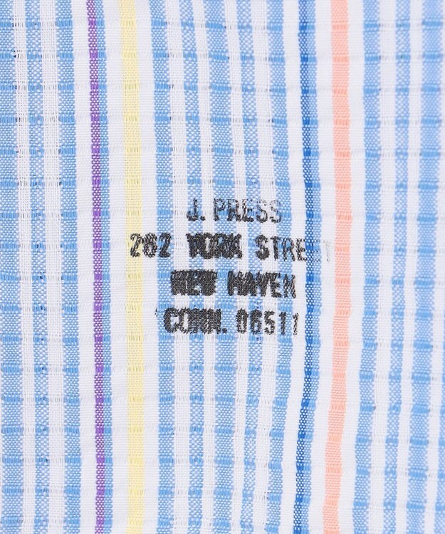 J.PRESS MEN 【Aero Weave】クールマックスサッカー ストライプ シャツ / B.D. サックスブルー系7