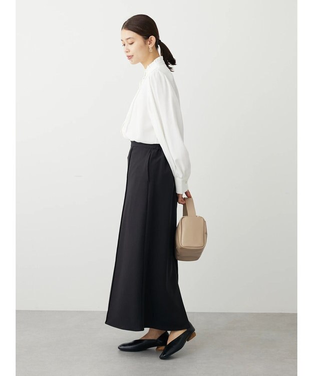 Green Parks ・ＥＬＥＮＣＡＲＥ　ＤＵＥ　イロイロ釦ピンタックブラウス Off White