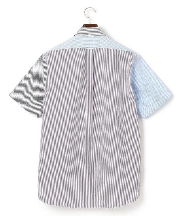 J.PRESS MEN 【クールマックス】クレイジーパターン サッカーシャツ/B.D. ネイビー系9