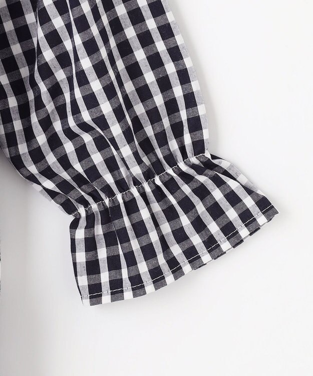 ANY KIDS ニットベスト × ワンピース セット ネイビー×ギンガム