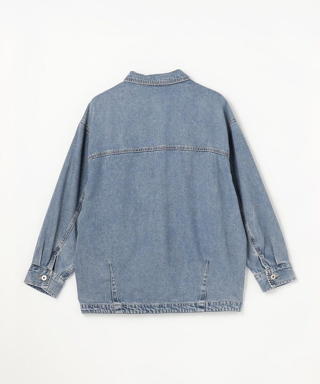 ANY L ミディデニムジャケット ブリーチ