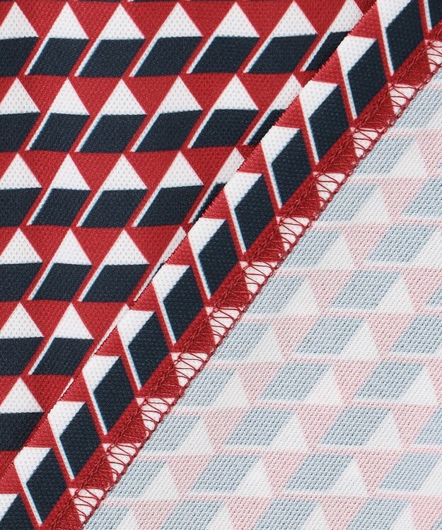 23区GOLF 【WOMEN】フラッグプリント長袖ポロシャツ レッド系5