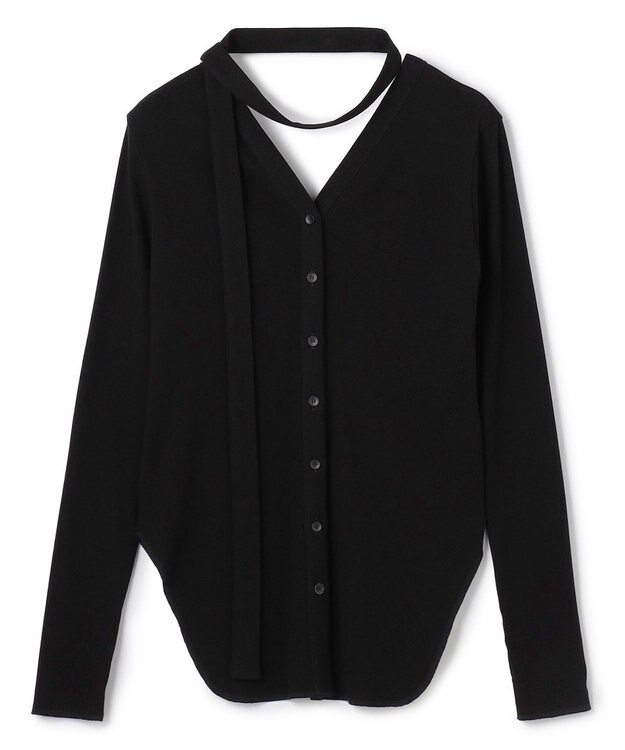 uncrave ヴィンテージリブ 2WAYトップス ブラック