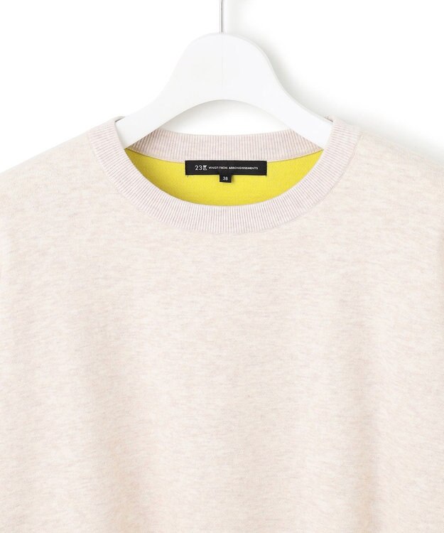 23区 L 【洗える】ダブルフェイス プルオーバー ニット アイボリー系