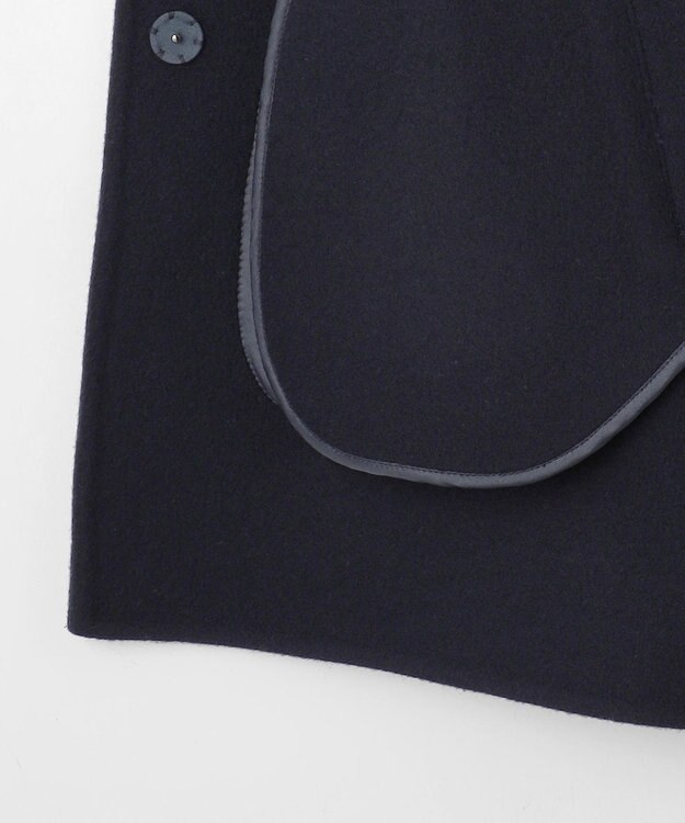 #Newans バックペプラムダブルフェイスジレ ネイビー