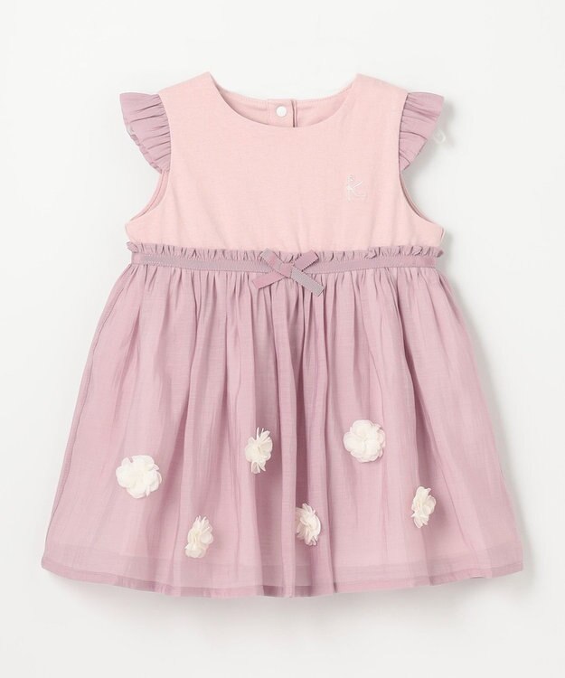 組曲 KIDS 【80~100㎝】ベビーフラワー ドレス ピンク系